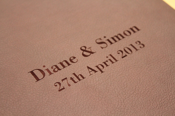 Leatherette - Merlot with Bodoni laser etching